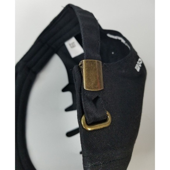 Caterpillar CAT Equipment Black White Adjustable Strapback Baseball Cap Hat - Picture 8 of 8